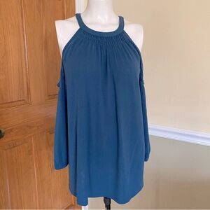 LOFT Petite Cold Shoulder Long Sleeves Top